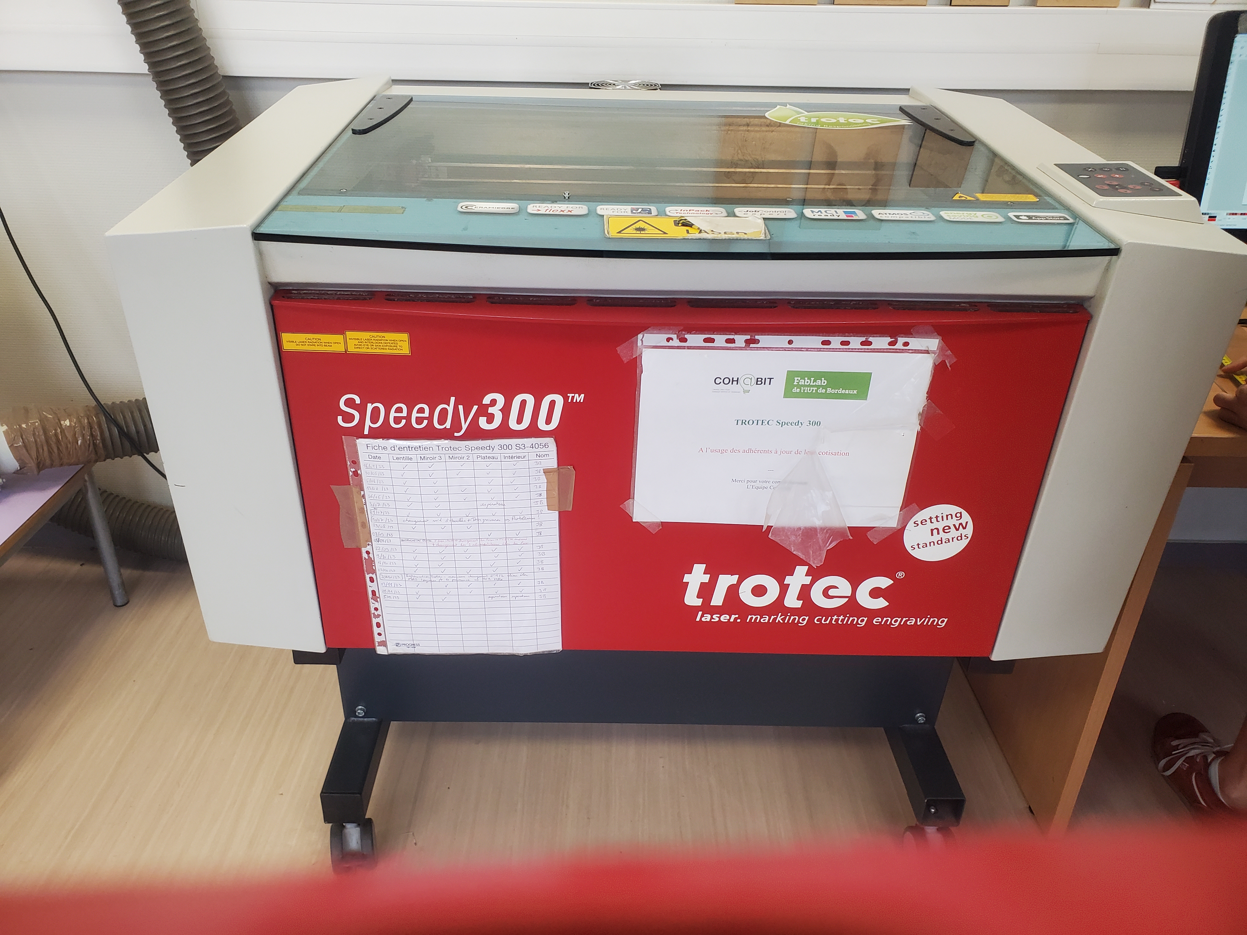 speedy 300 de trotec du fablab