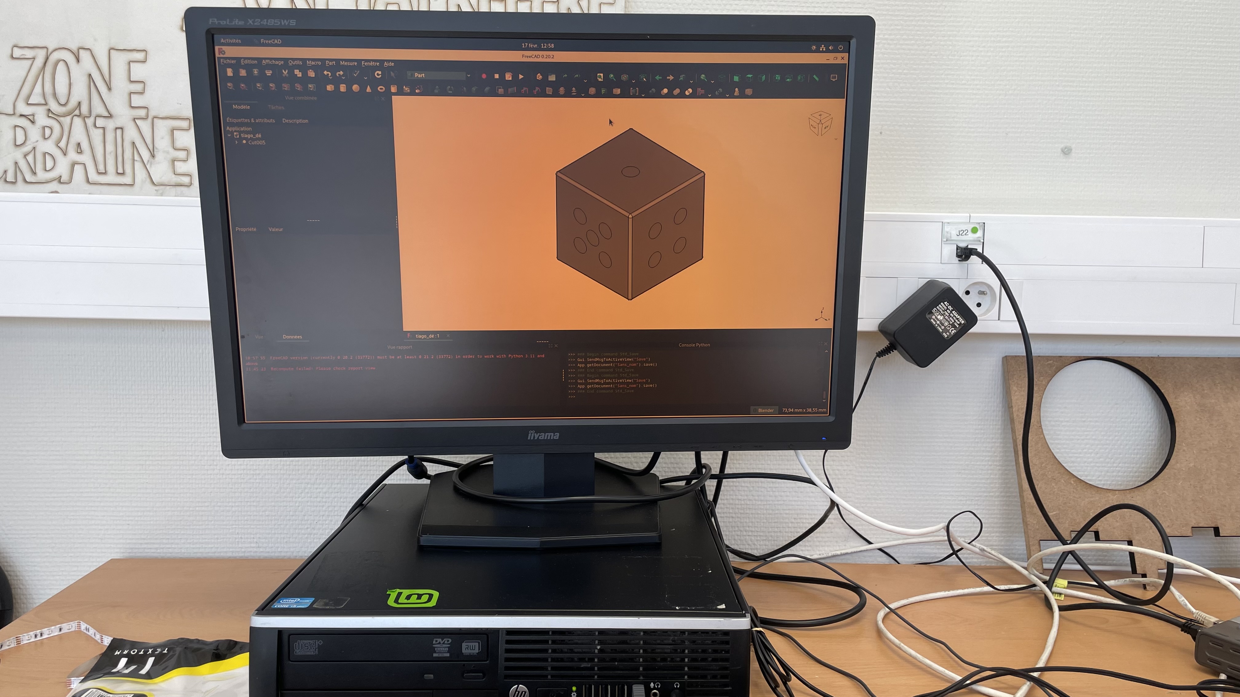 FreeCAD (dé à jouer) FreeCAD (dé à jouer)