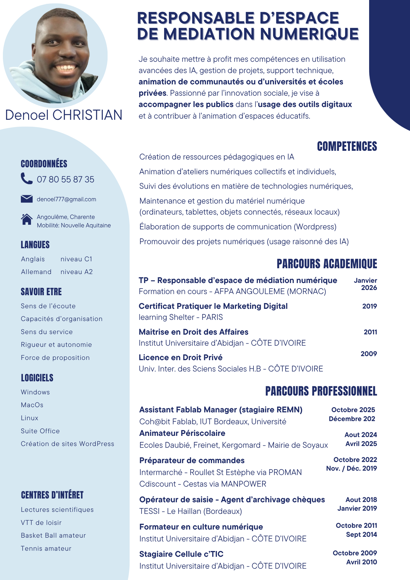 CV Denoel Responsable REMN Coach numérique