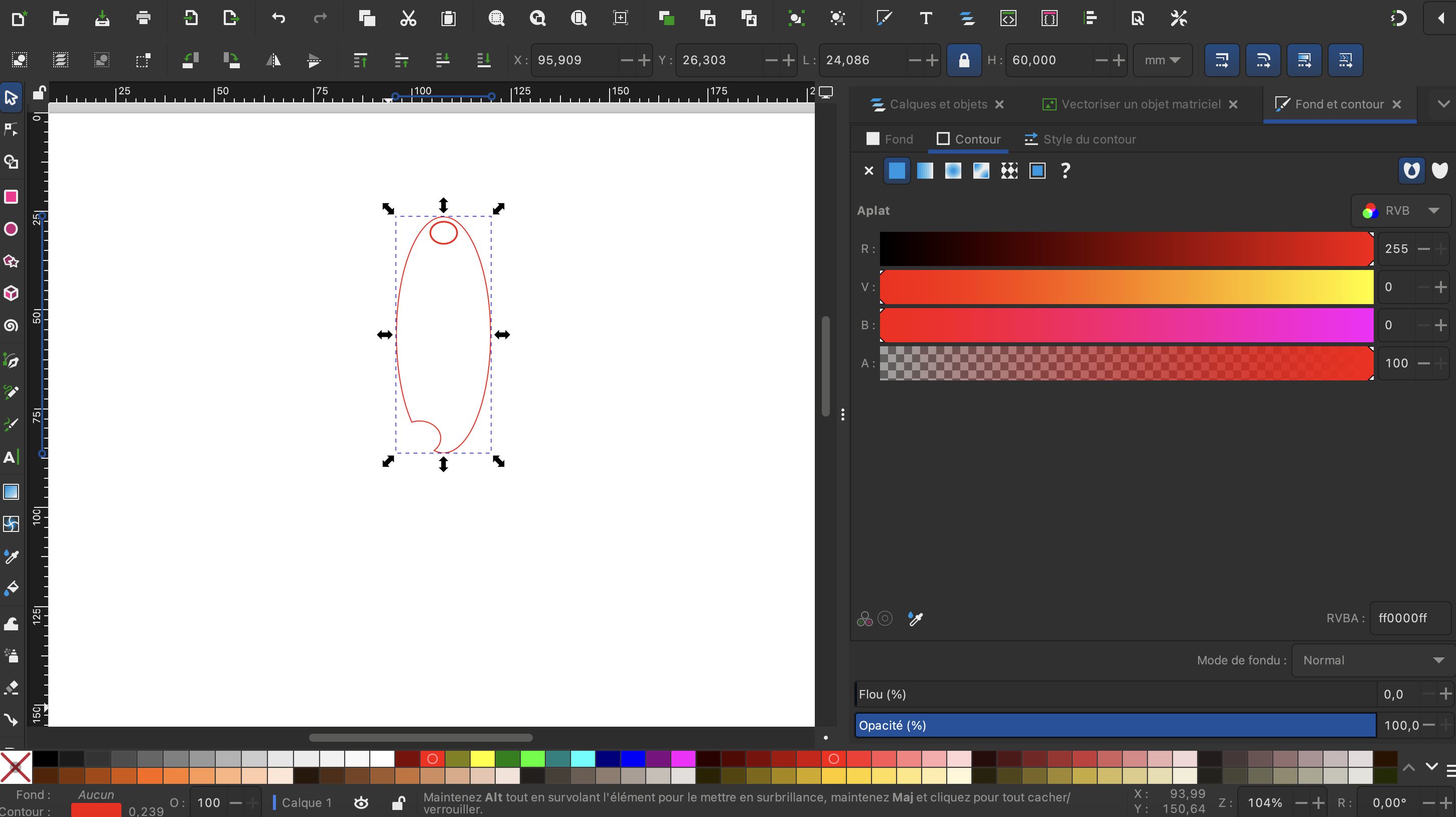 Forme de base du porte clé